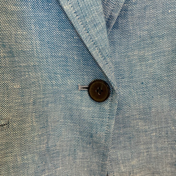 Talbots Light Blue Linen Blazer - Picture 4 of 10
